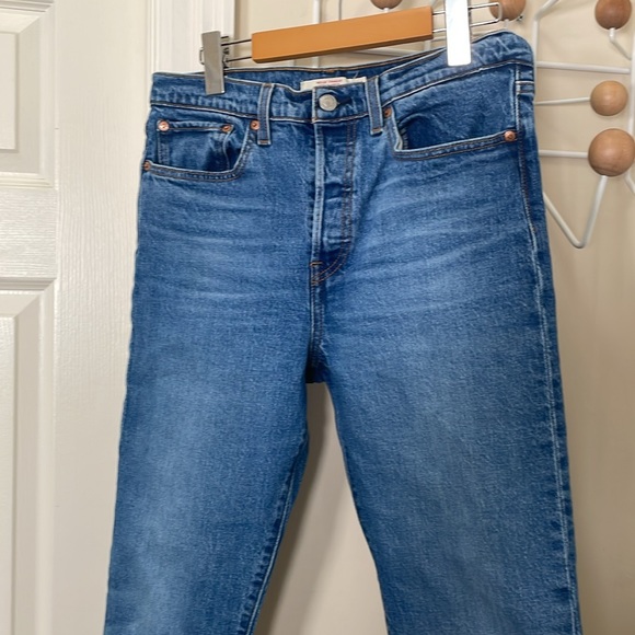 Levi's - Wedgie Straight High Waist Denim Pants - Blue - 30 - Picture 3 of 12